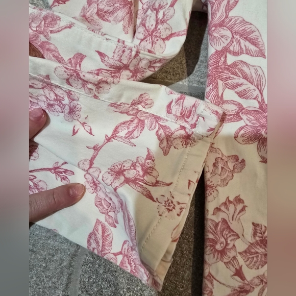 Lauren Ralph Lauren Floral Pink Women's Jeans White Straight Skinny 0 Spring XS - Picture 11 of 11